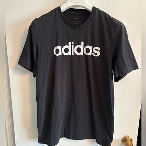 Adidas Men's Tee in Black with White Logo